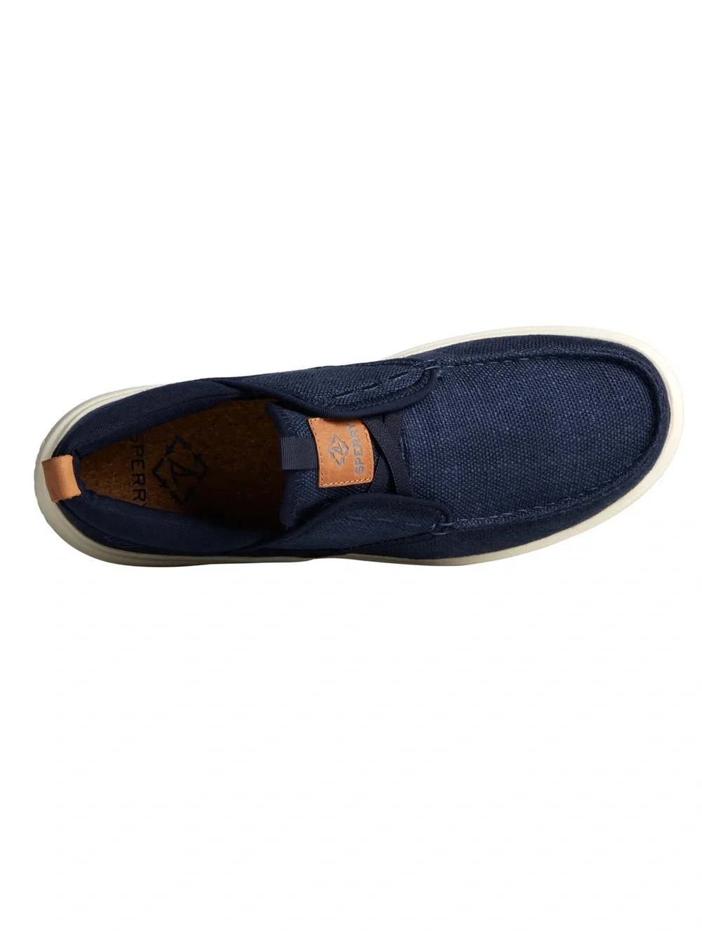 Sperry SeaCycled Captain's Moc Baja Navy Canvas Slip On Shoes Men's Size 12